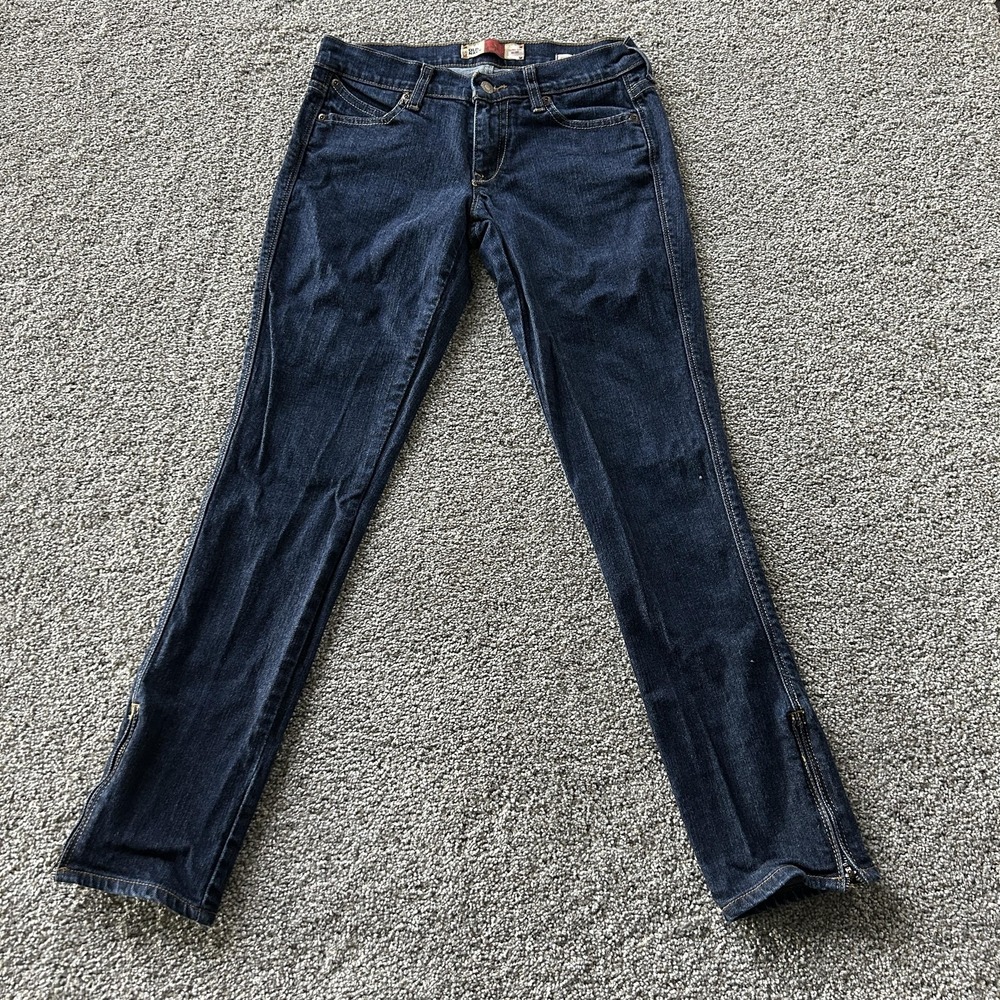 Y2K Old Navy Ultra Low Waist Skinny Jeans Womens 2 Dark Wash Stretch Ankle Zip